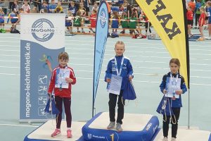 Nele erreichte den 3. Platz im Weitsprung